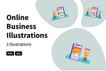 Business en ligne Pack d'Illustrations