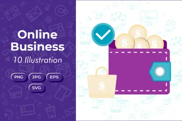 Business en ligne Pack d'Illustrations