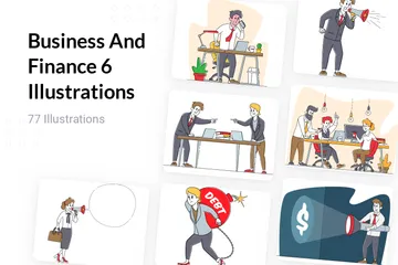 Affaires et finances 6 Illustration Pack