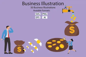 Affaires et finances Pack d'Illustrations