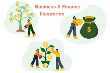 Affaires et finances Illustration Pack