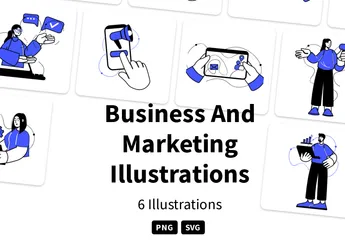 Affaires et marketing Pack d'Illustrations