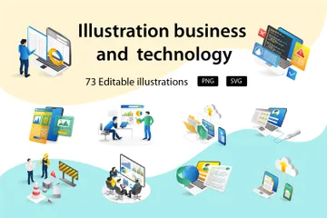 Affaires et technologie Illustration Pack