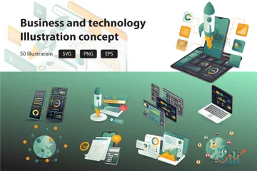 Affaires et technologie Pack d'Illustrations