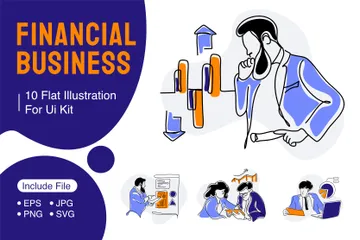 Affaires financières Pack d'Illustrations