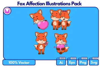 Affection du renard Pack d'Illustrations