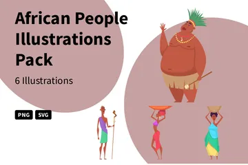 African People Illustration Pack