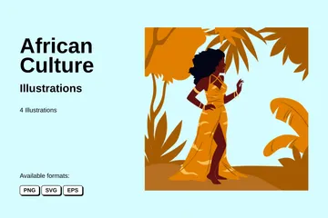 Afrikanische Kultur Illustrationspack