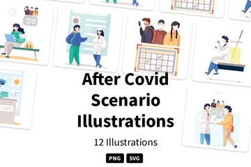 After Covid Scenario Illustration Pack