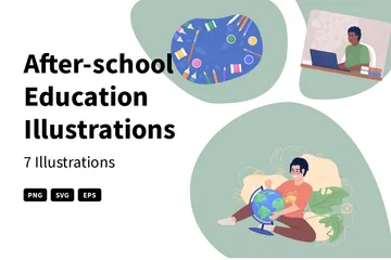 After-school Education Illustration Pack