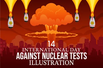Against Nuclear Tests Day Illustration Pack