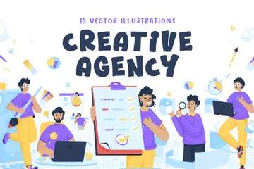 Agence créative Pack d'Illustrations