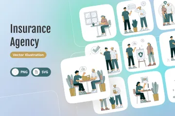 Agence d'assurance Pack d'Illustrations