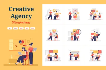 Agence créative Pack d'Illustrations