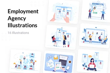 Agence d'emploi Pack d'Illustrations