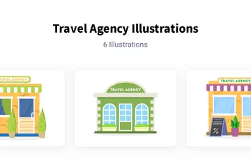 Agência de viagens Pacote de Ilustrações