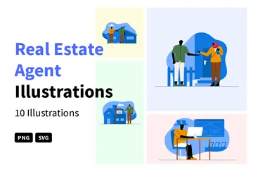 Agent immobilier Pack d'Illustrations