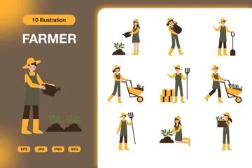 Agricultor Pacote de Ilustrações