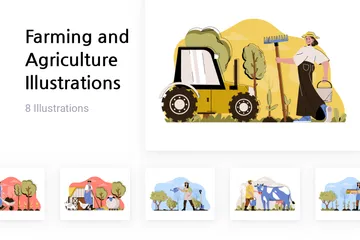 Agricultura y agricultura Paquete de Ilustraciones