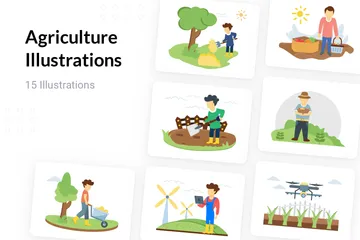 Agriculture Illustration Pack