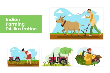 L'agriculture indienne Pack d'Illustrations