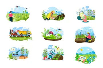 Free Agriculture intelligente Pack d'Illustrations