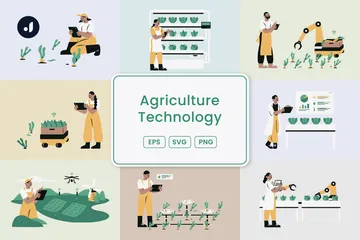 Technologie agricole Pack d'Illustrations