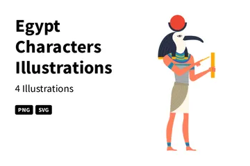 Ägyptische Charaktere Illustrationspack