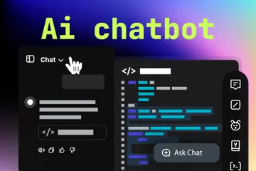 Ai Chatbot In Browser Illustration Pack