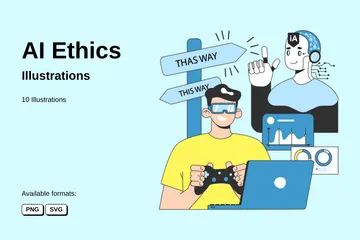 Éthique de l'IA Pack d'Illustrations