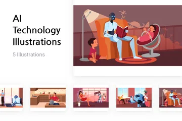 Technologie IA Pack d'Illustrations