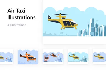 Air Taxi Illustration Pack