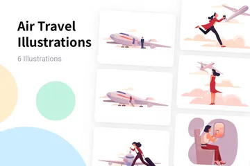 Air Travel Illustration Pack