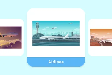 Airlines Illustration Pack