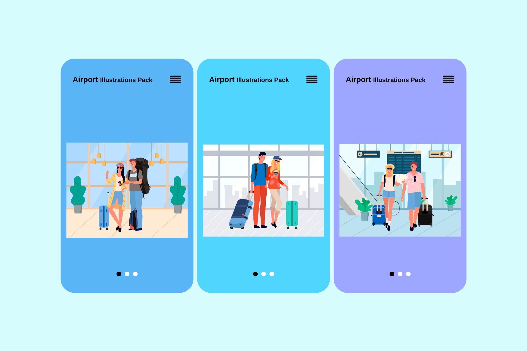 Premium Airport Illustration pack from People Illustrations