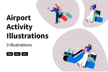 Airport Activity Illustration Pack