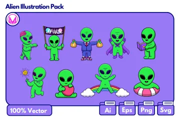 Alien Illustration Pack