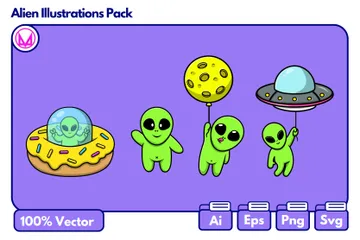 Alien Illustration Pack