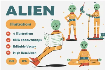 Alien Illustration Pack