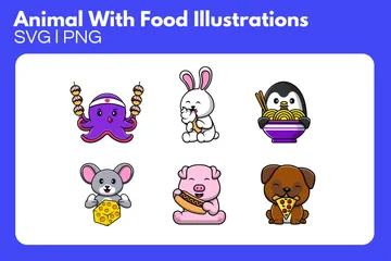 Aliments pour animaux Pack d'Illustrations