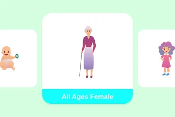 All Ages Female Illustration Pack