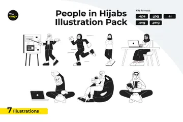 Der Alltag muslimischer Frauen Illustrationspack