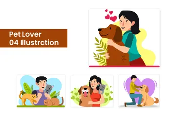 Amante de animais de estimação Pacote de Ilustrações
