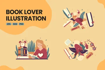 Amantes de los libros Paquete de Ilustraciones