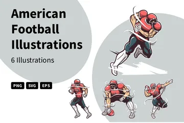 Amerikanischer Fußball Illustrationspack
