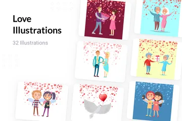 Amour Pack d'Illustrations