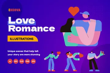 Amour Romance Pack d'Illustrations