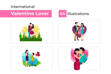 Amoureux de la Saint-Valentin Pack d'Illustrations