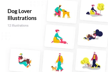 Amoureux des chiens Pack d'Illustrations