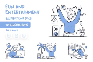 Amusement et divertissement Pack d'Illustrations